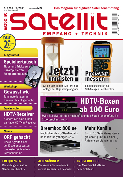 SATELLIT EMPFANG + TECHNIK Ausgabe 2/2011