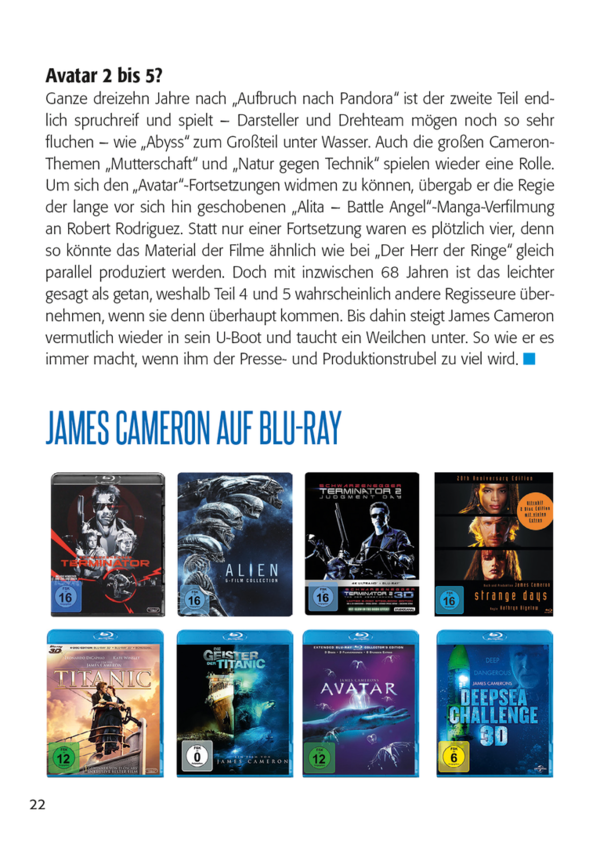 BLU-RAY-BOOKLET Hinter der Kamera 6 - James Cameron